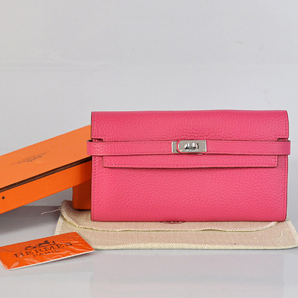 A708 Hermes Kelly del cuoio del raccoglitore clemence a Peach